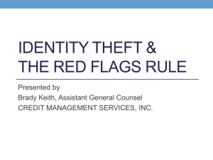 the red flags rule - American Association of Healthcare