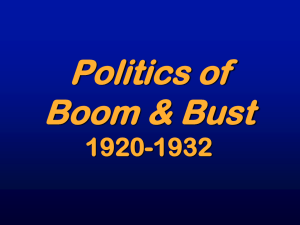 Politics of Boom and Bust 1920-1932