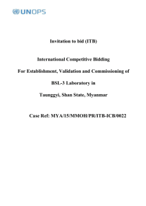ITB No.: MYA/15/MMOH/PR/ITB-ICB/0022