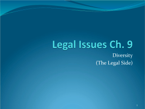 Ch. 9 Law (Diversity Part 2)