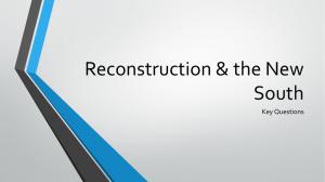 Reconstruction & the New South