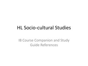 HL Socio-cultural Studies