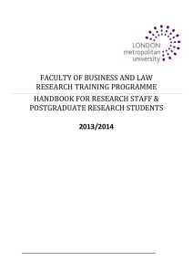 FBL Research Training Handbook - London Metropolitan University