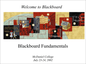 Bb 5 Fundamentals - McDaniel College