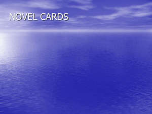 novel cards - TeacherWeb
