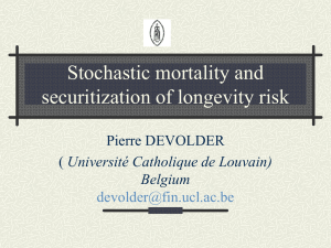 Stochastic mortality and securitization of longevity risk