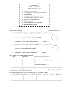 FRACTION TEST Sections 4.1 through 4.6 Tuesday November 19