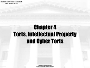 Chapter 4 Torts, Intellectual Property and Cyber Torts