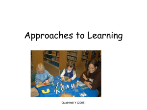 Approaches to Learning - Distance Learning Centre