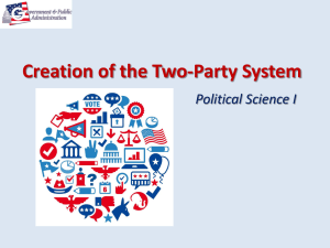 Creation of the Two-Party System Political Science I