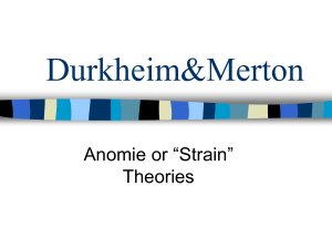Durkheim&Merton