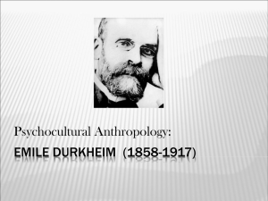 Emile Durkheim - El Camino College