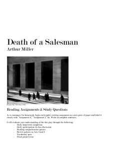 Death of a Salesman Arthur Miller Strand, Paul. Wall Street. 1915