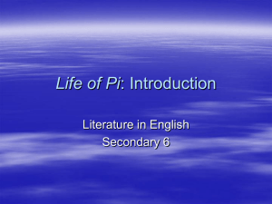 Life of Pi: Introduction