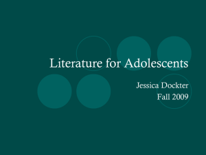 Lit for Adolescents - CI 5442 Literature for Adolescents