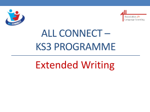 KS3 Extended Writing Module