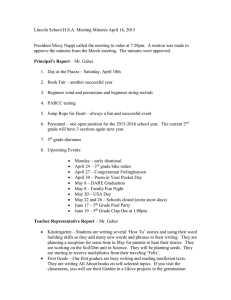 April 2015 Meeting Minutes