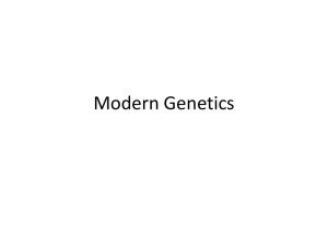 Modern Genetics - Trinity Regional School