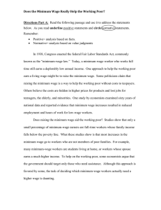 Does the Minimum Wage Really Help the Working Poor? Directions