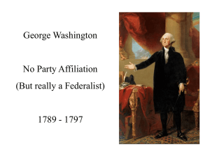 Washington's Presidency Power Point