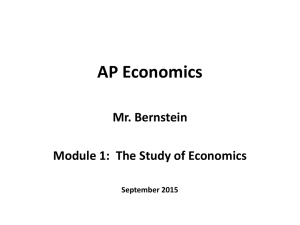 Module 1 - The Study of Economics