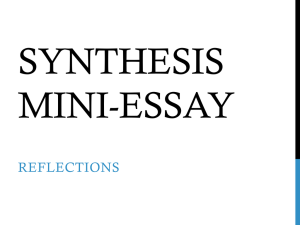 Synthesis Mini-Essay