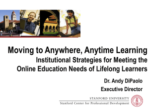Institutional Strategies for Meeting the Online Education