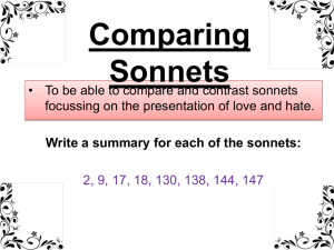 Romeo & Juliet and Sonnets
