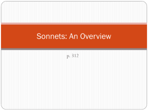 Sonnets: An Overview