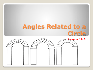 Angles Related to a Circle