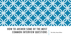 how to answer some of the most popular interview questions