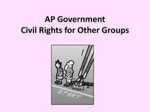 AP Government Chapter 16, Assign. #2 Civil Rights for Other Groups