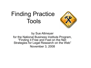 Finding Practice Tools - Cleveland