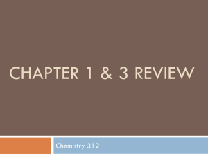 Chapter 1 & 3 Review