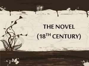 THE NOVEL (18TH CENTURY)