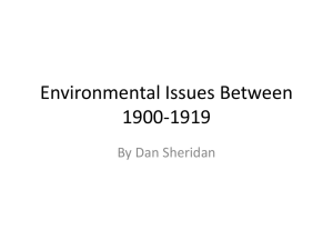 Environmental Issues Between 1900-1919