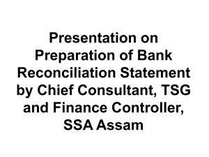 Presnetation on Maintenance of Bank Reconciliation Statement