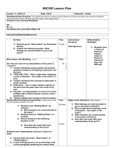 WICOR Lesson Plan