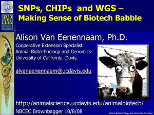 DNA Technology Update - Primarily SNP Panels