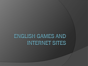 English Games and Internet Sites