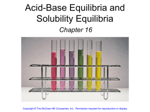 Acid-Base Equilibria and Solubility Equilibria