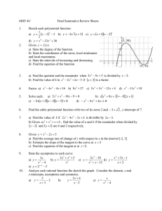 MHF 4U Final Summative Review Sheets