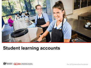 Student learning accounts - Queensland Curriculum and