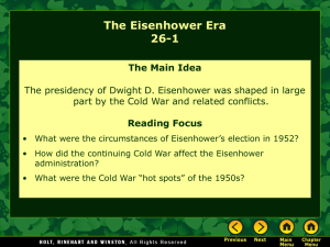 Lesson 26-1: The Eisenhower Era
