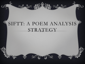 SIFTT Analysis for Poetry