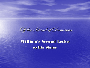 Letter 2: Off the Island of Dominica
