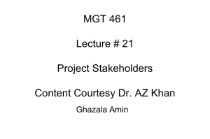 Lec#21_Project Stakeholders