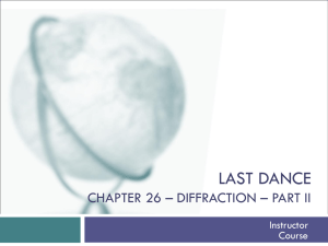 Diffraction (Ch 26)