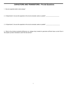 capacitors and transistors lab