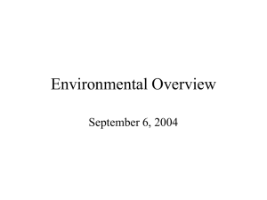 Environmental Overview